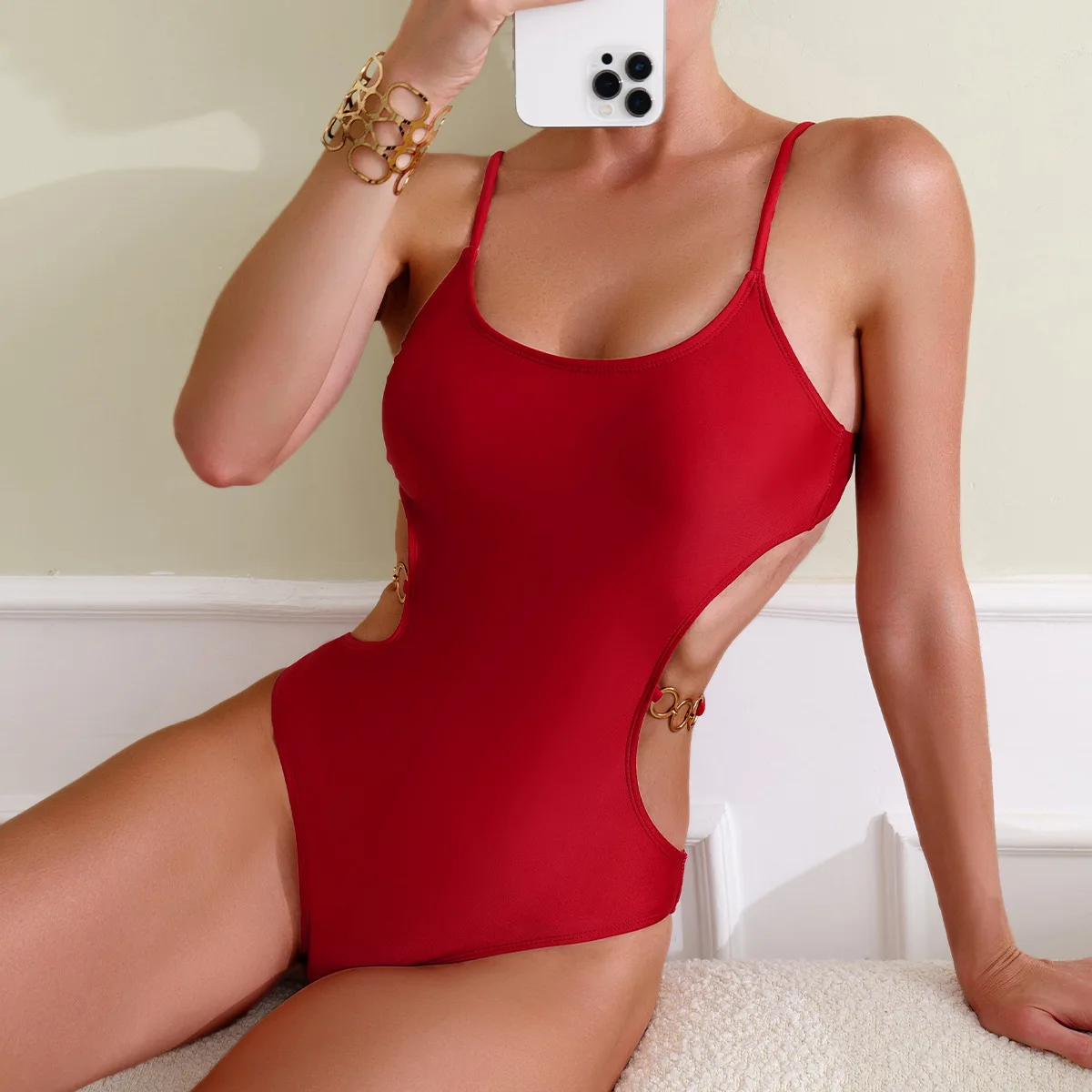 Swimwear Solid Bathing Suit One Piece Swimsuit 2025 New Summer Swimming Costumes for Women Monokini Trikini Swim Wear Bather view 4