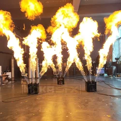 3 Jets Fire Machine Triple Flame Projector With Safe Channels Dmx Jet Flame For Celebration Dj Wedding Party Stage Disco Effects