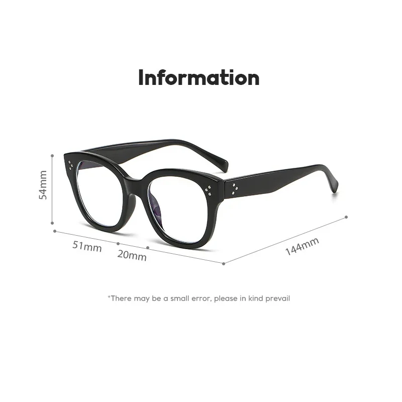 Fashion Oversized Anti-blue Light Glasses Men Women Vintage Optical Computer Eyewear Ladies Fashion Optical Spectacle Eyeglasses