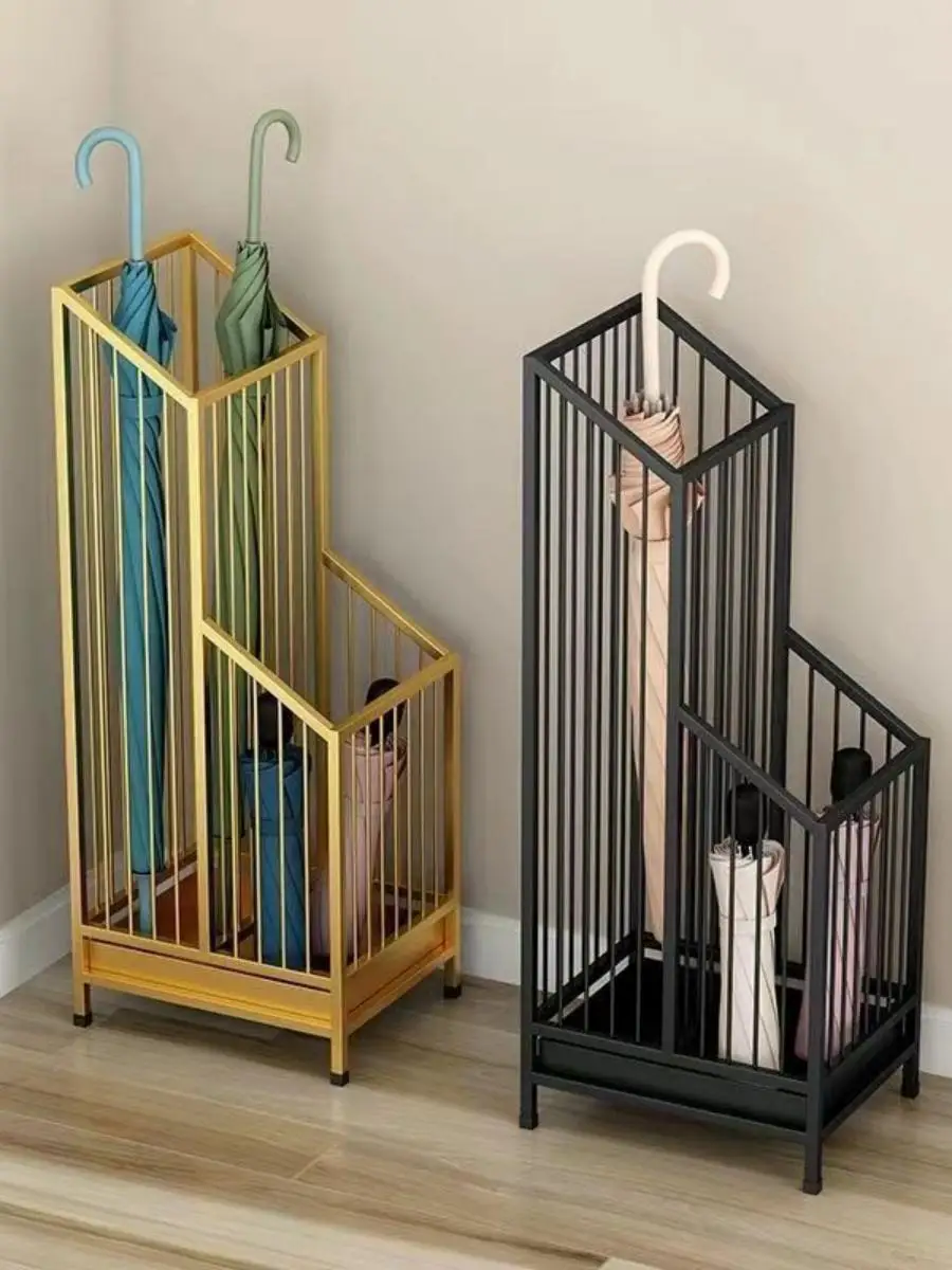 

Luxury Umbrella Stand Home Use Iron Art Entrance Way Drainage Umbrella Holder Storage Rack Garden Tool Shed Organizer