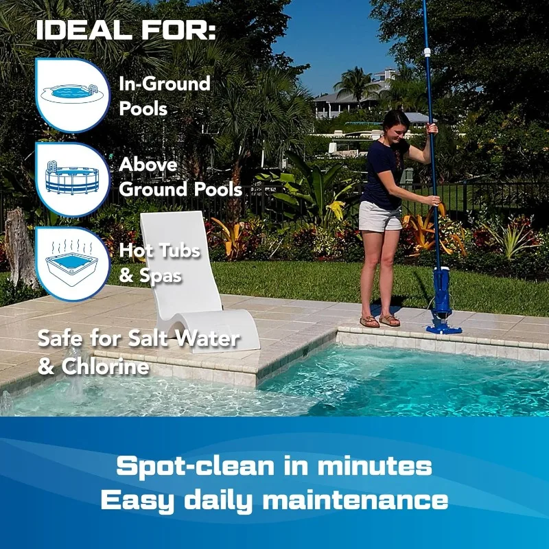 Catfish Ultra Rechargeable, Battery-Powered, Pool-Cleaner, Ideal for In-Ground Pools and Above Ground Pools