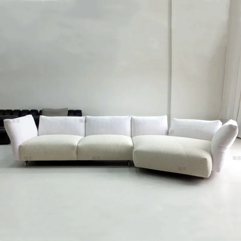Tall petal fabric sofa Cream style living room Italian minimalist designer special-shaped module corner combination sofa