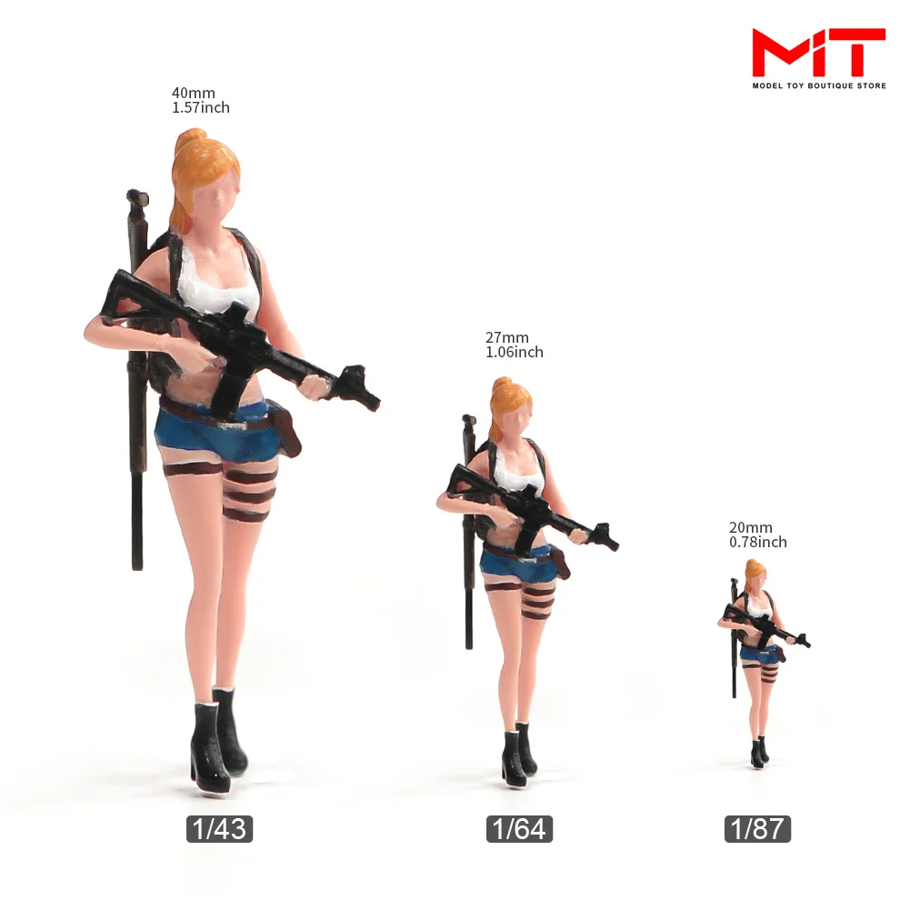 Miniatures Figurine 1/87 1/64 1/43 1/24  Game Characters Army Male Female Scene Painted/Unpainted Figures Model Creative Props