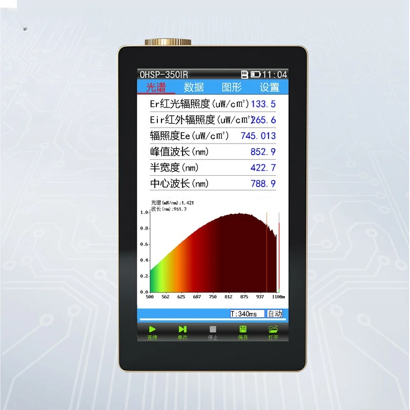 OHSP350IR Infrared Spectroradiometer Intensity Analysis 850 940nm