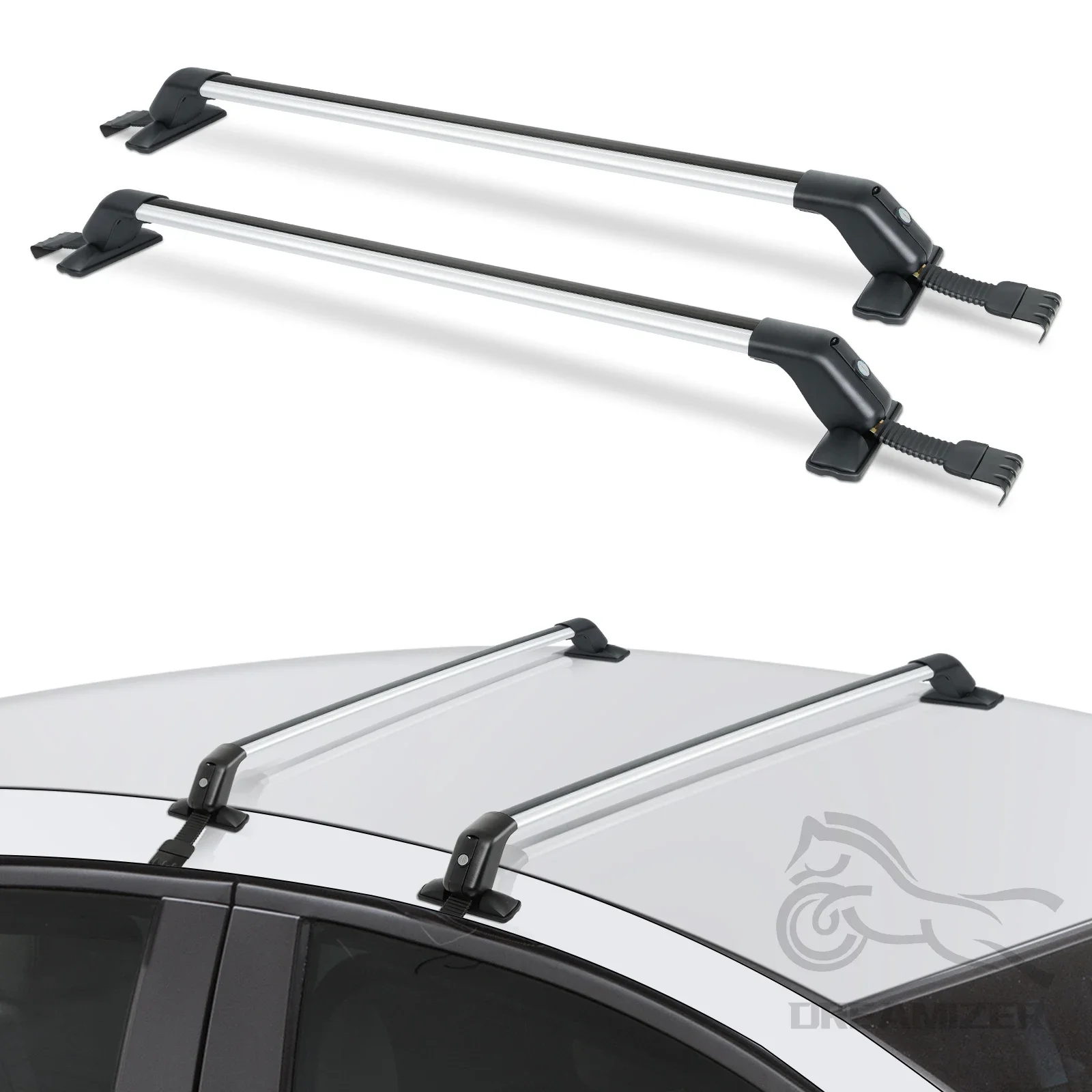 1 Pair 108cm Universal Vehicle Car Roof Mounting Rack Rail Bar Aluminum Luggage Carrier With Lock Top Car Rack Modification part