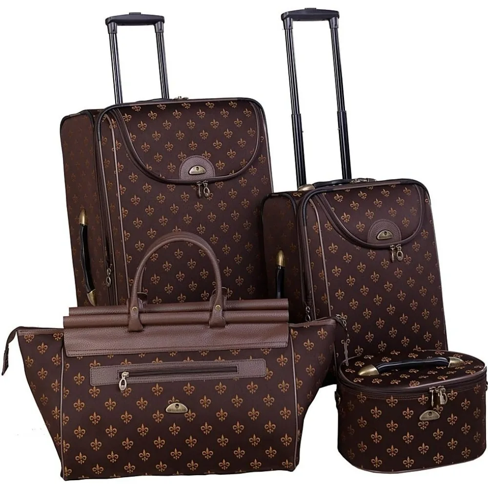 

American Flyer Fleur De Lis 4-Piece Luggage Set