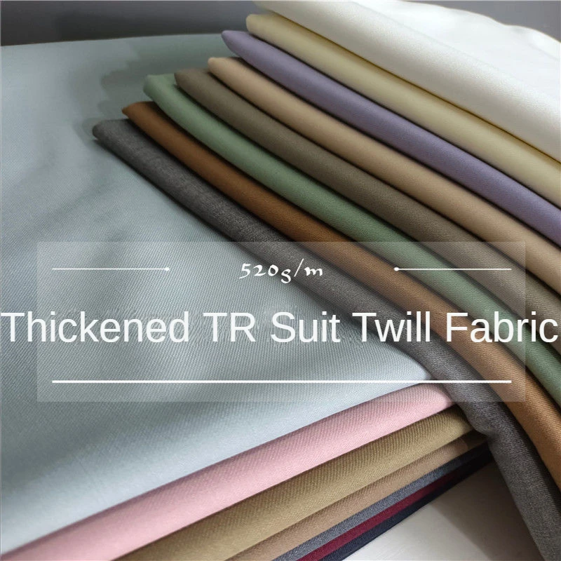 Thickened Suit Apparel Sewing Fabric By The Meter for Uniform Clothes Pants Skirt TR Winter Anti-wrinkle Twill Texture Plain Diy