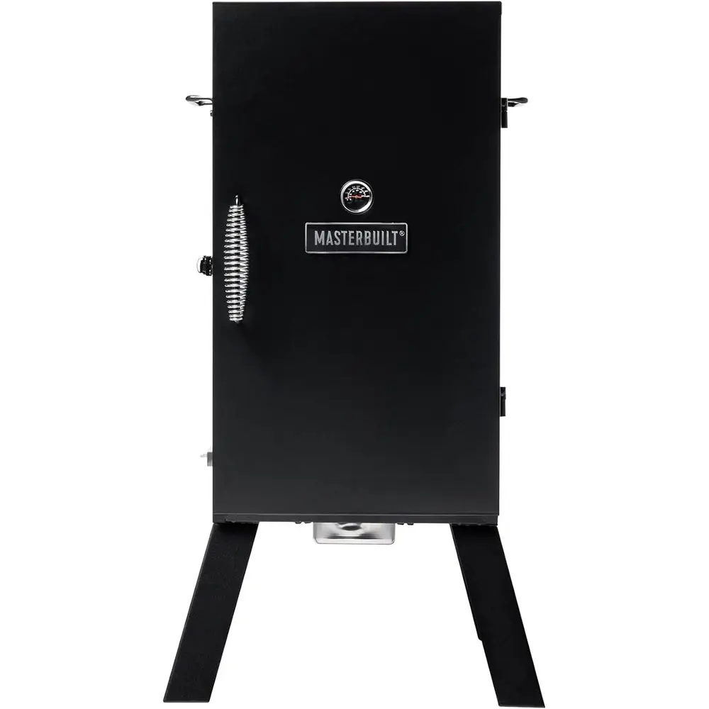 

30-inch Electric Veal BBQ Smoker with Ang Temperature Control, Chrome Smoking Racks and 535 Cooking Square Inches in Black, el M