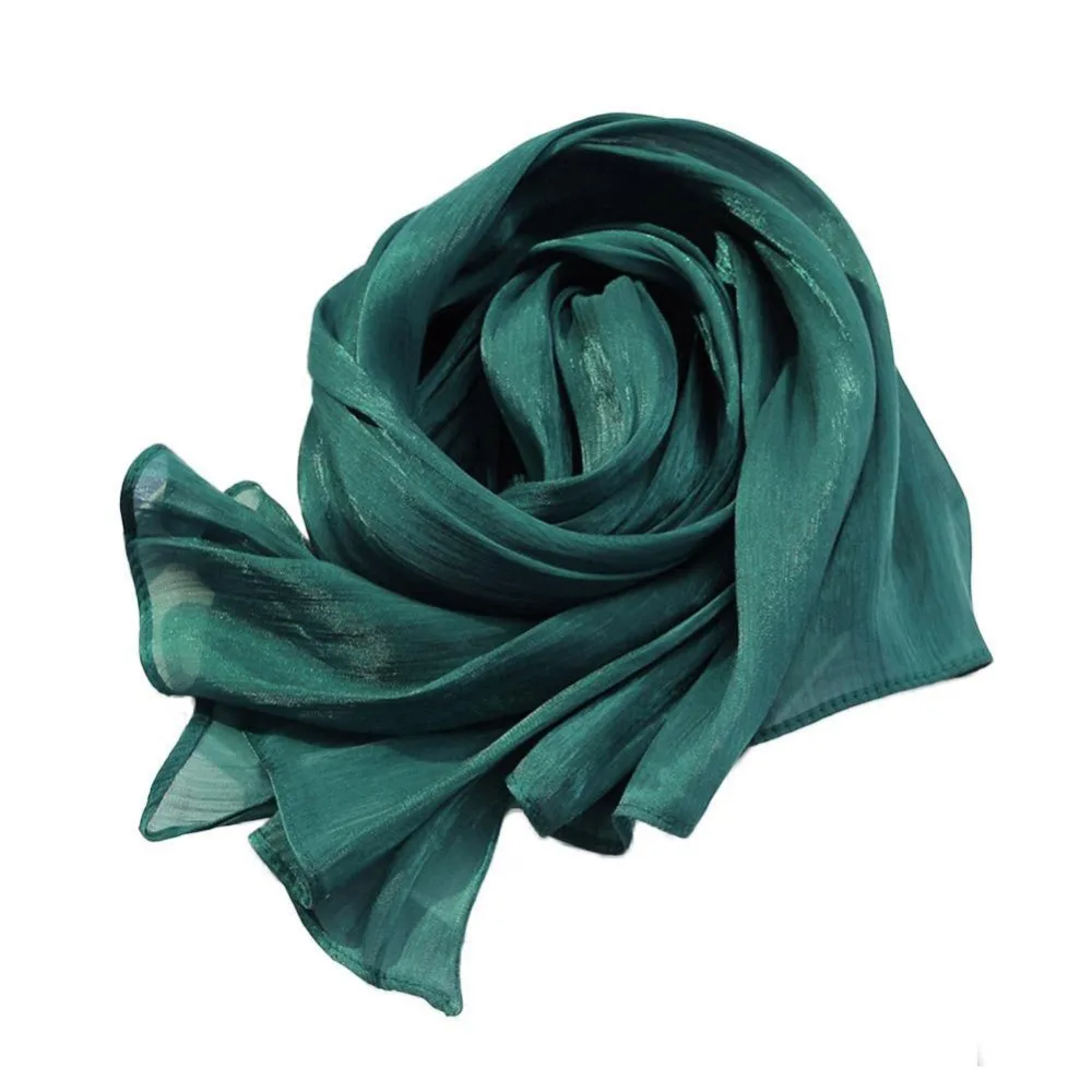 

Стильные однотонные платки. Тонкие солнцезащитные шали. Элегантные легкие шелковые шарфы с имитацией острова.