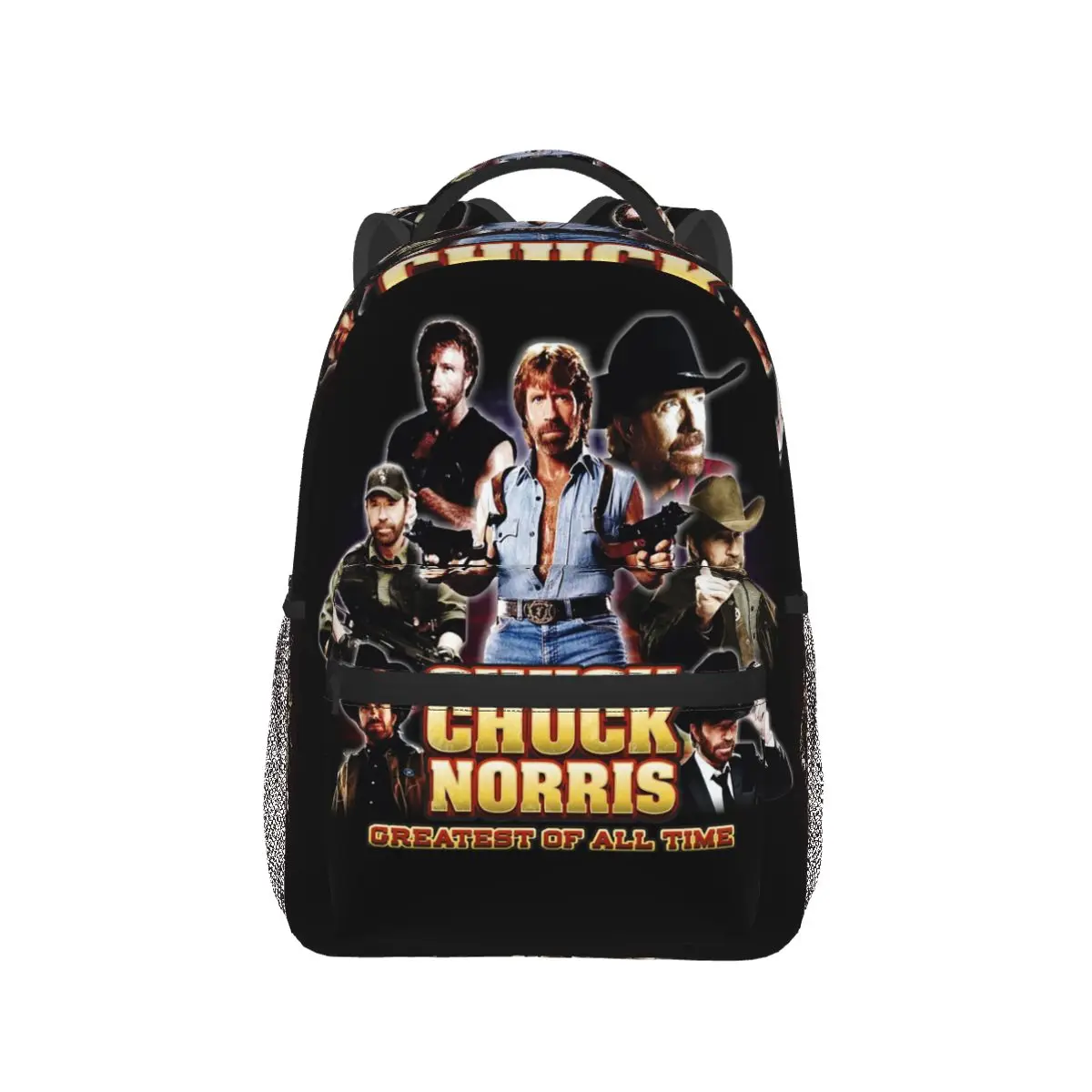 Chuck Norris GOA 배낭 소년 소녀 Bookbag 학생 학교 가방 만화 노트북 배낭 숄더 백 대용량