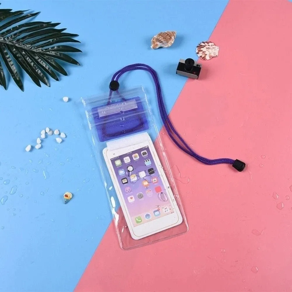 Thick Strap Waterproof Phone Case Case Cover PVC Mobile Phone Waterproof Bag Screen Rainproof Bag Phone Hanging Bag