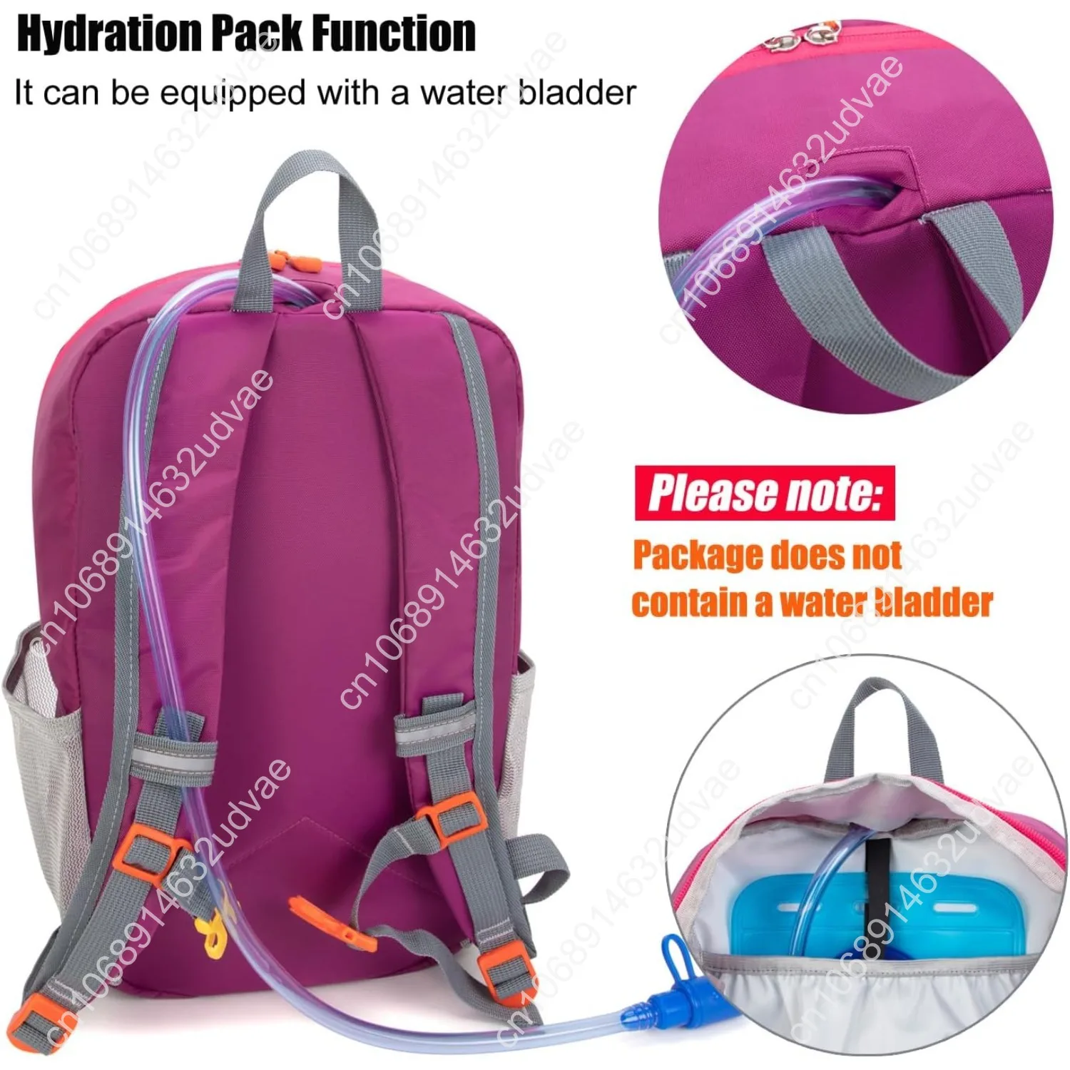 Little Kids Hiking Backpack for Boys or Girls, Small Daypack for Camping or Travel (Purple, Small)