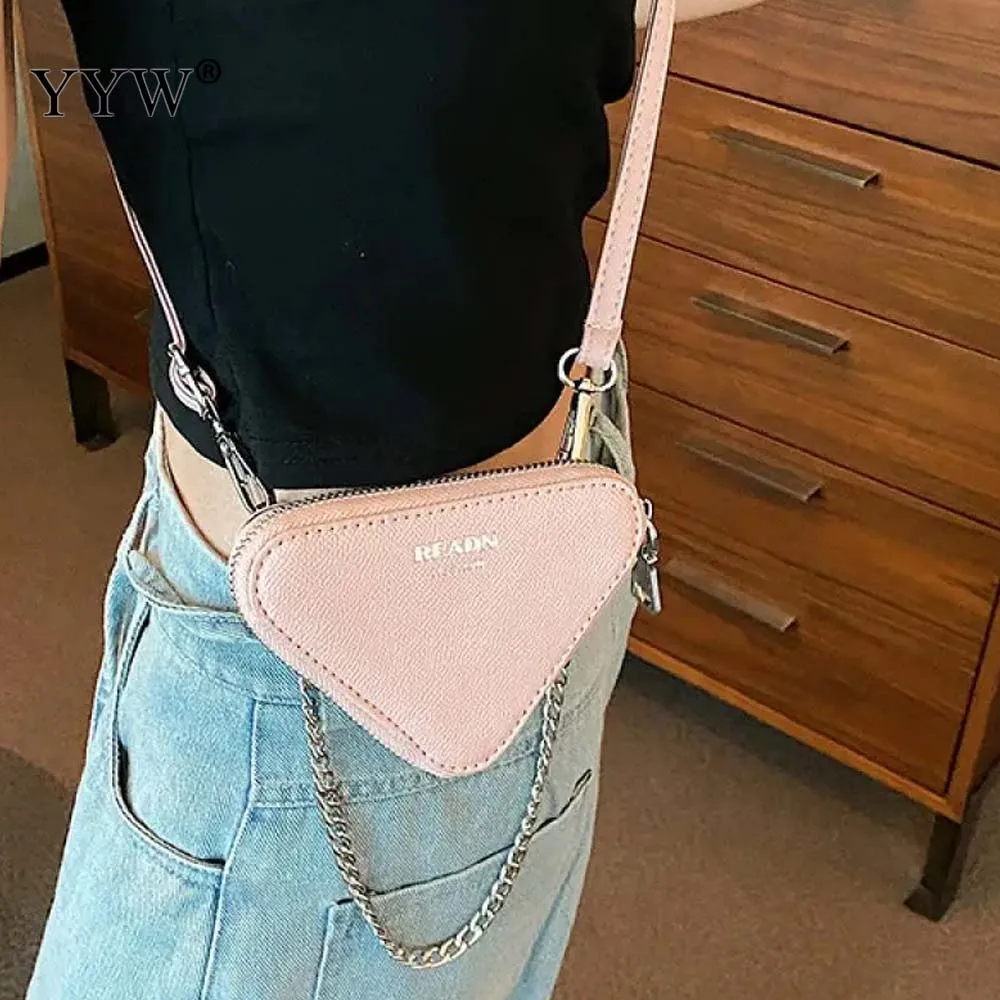 Trendy Mini Shoulder Bag for Women Designer Triangle Purses and Handbags Female Small Chain Crossbody Bag Party Clutch Bag New