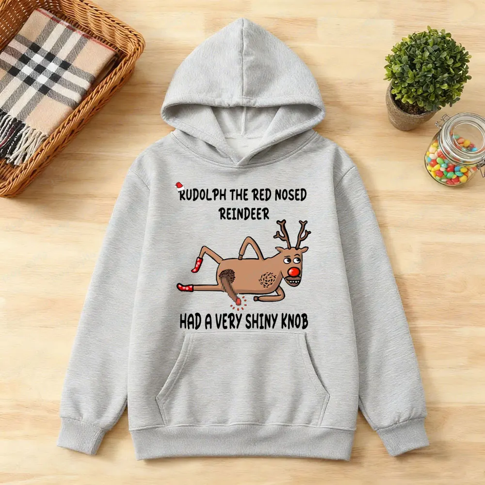 حفلة عيد الميلاد البلوز مضحك الجدة وقح رودولف هوديس القبيح عيد الميلاد ملابس رجالي الكبار عيد الميلاد مهرجان ازياء عطلة القمم #5