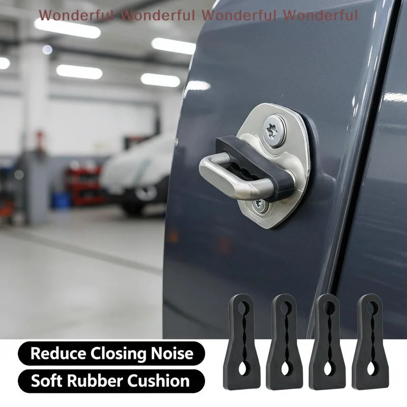 4Pcs Universal Car Door Lock Damper Buffer Scratch Resistant Noise Reduction Seal Pad for New Car Protection 2004-2024