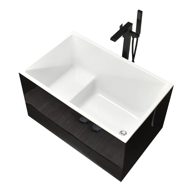 

Household acrylic freestanding small apartment bathtub Japanese-style integrated adult mini bench bath bathtub bucket