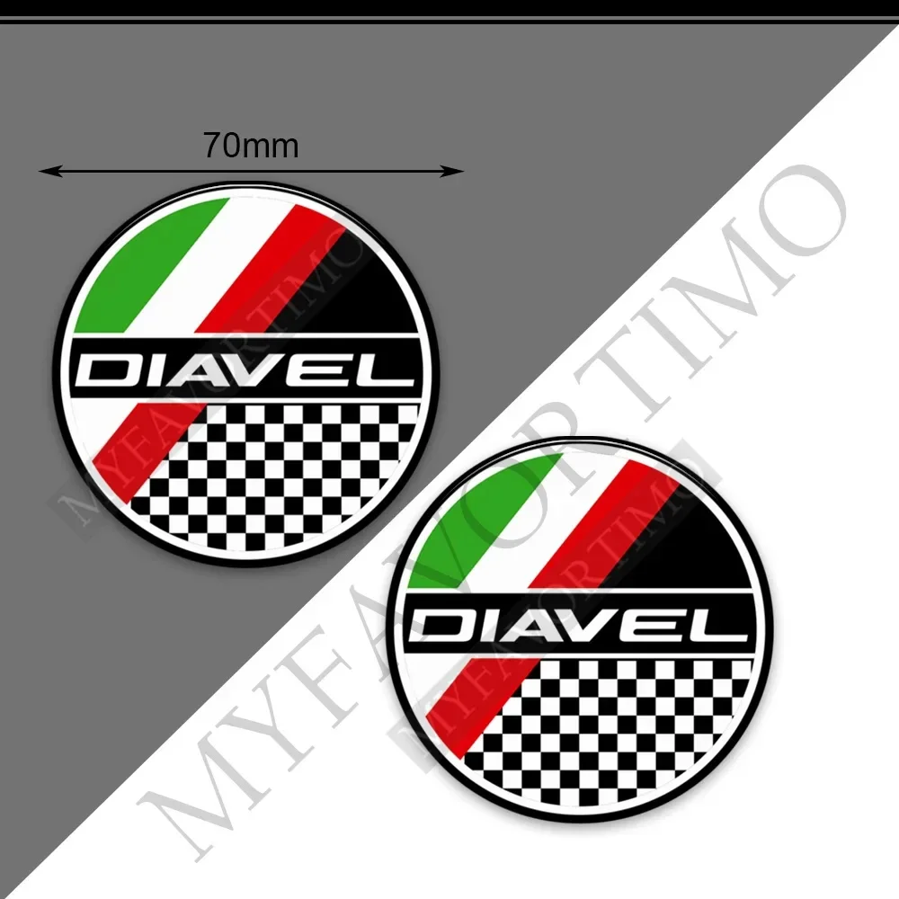 Dla Ducati Diavel 1260S V2 V4 zestaw kolan do zbiornika naklejki na motocykl paliwo gazowe osłona olejowa Logo symbol błotnik