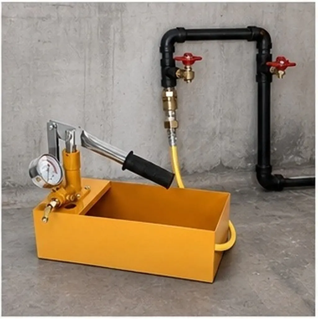 Manual Hydraulic Pressure Test Pump Thick Aluminum Body Pipeline Pressure Gauge Hydrostatic Kit Hydraulic Tester Pump