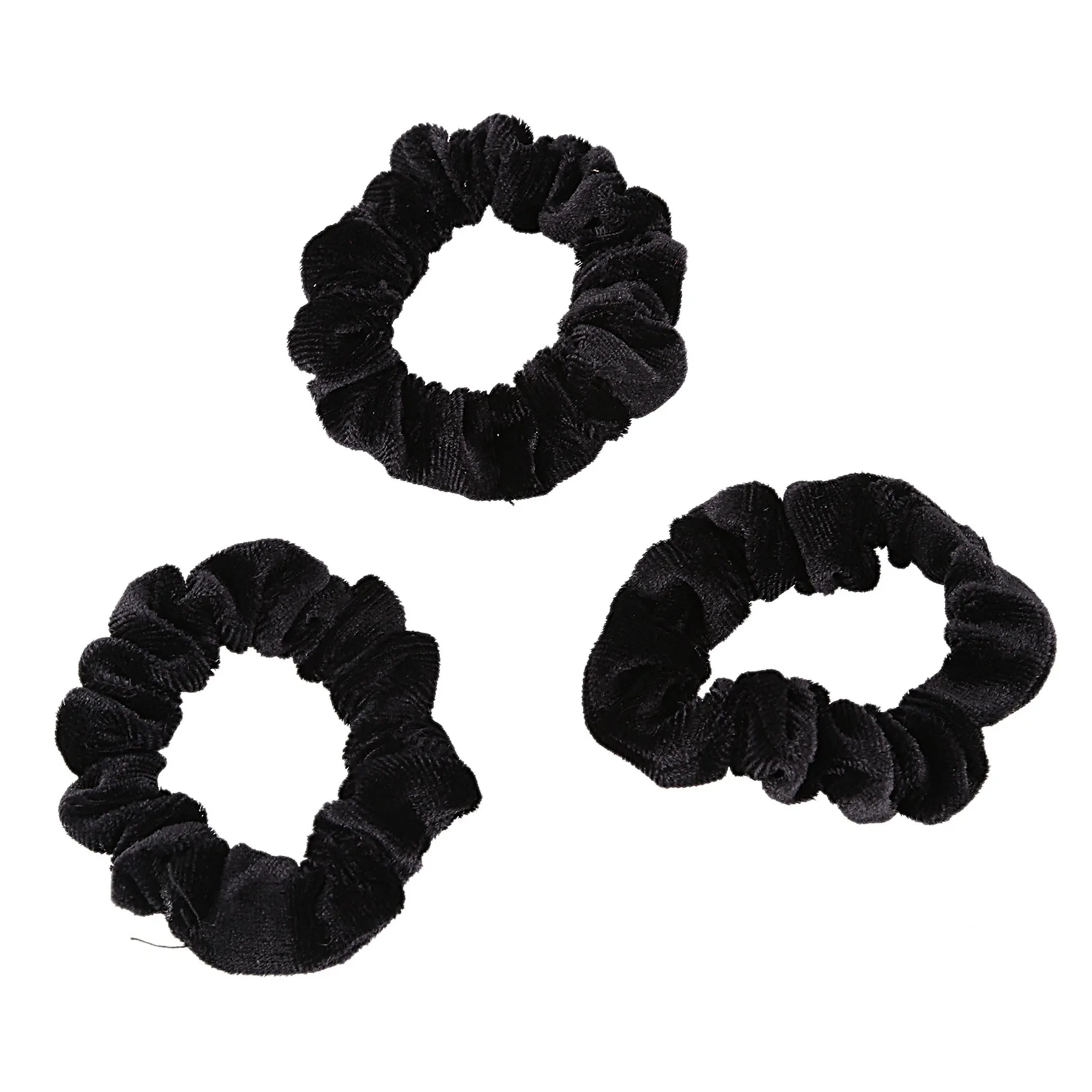 

NEW-20 Pack Black Velvet Scrunchie Hair Elastics Hair Bobbles Hair Bands