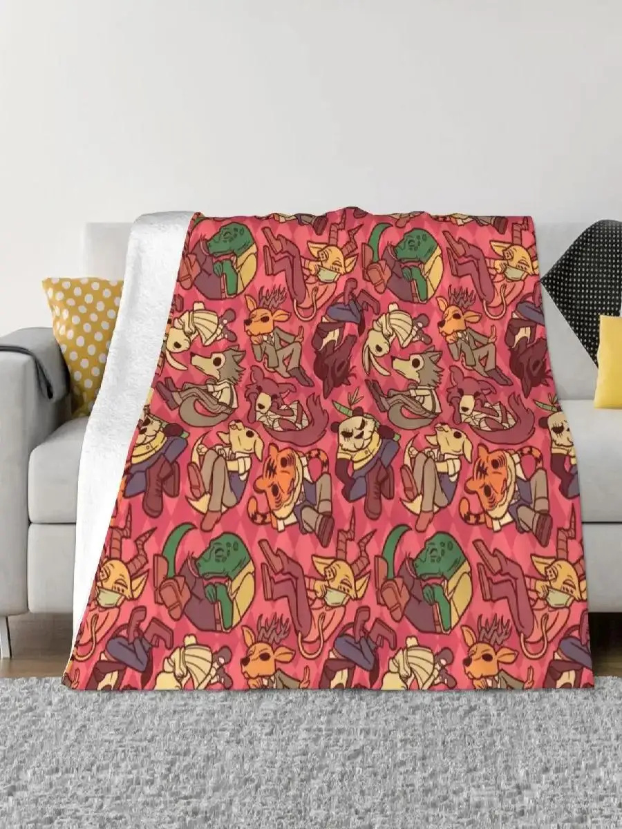 D Printed Throw Blanket Little Beastars Design Perfect for Winter Ideal Valentines Gift for Kids Living Room Sofa Companion