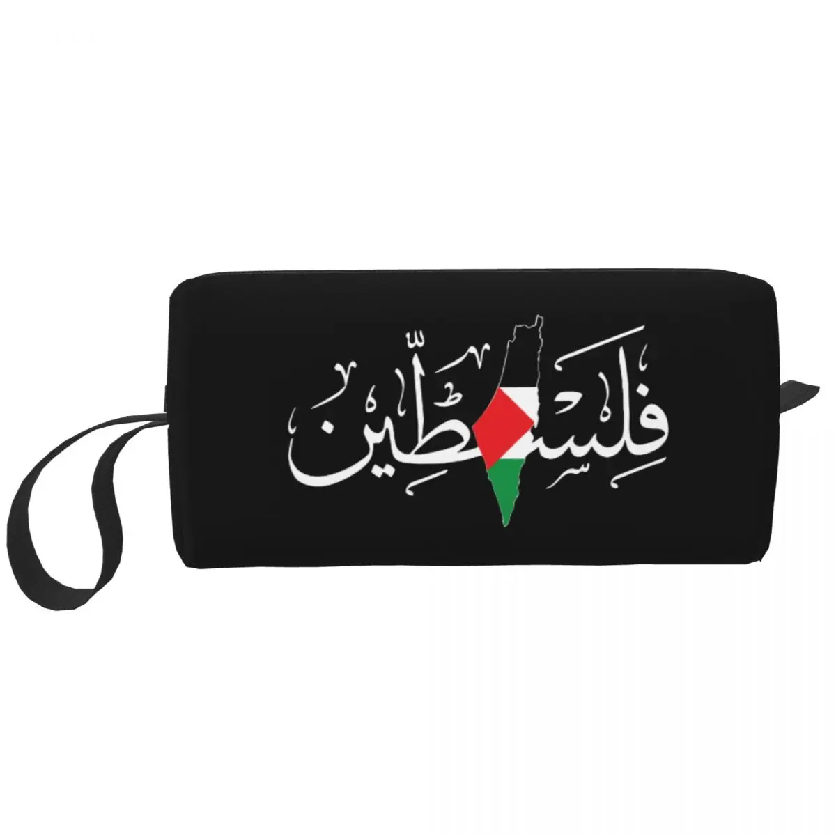 Sacs de maquillage arabes palestiniens, carte de la solidarité, trousse de toilette et cosmétique, poudres de voyage pour sac à main, rangement