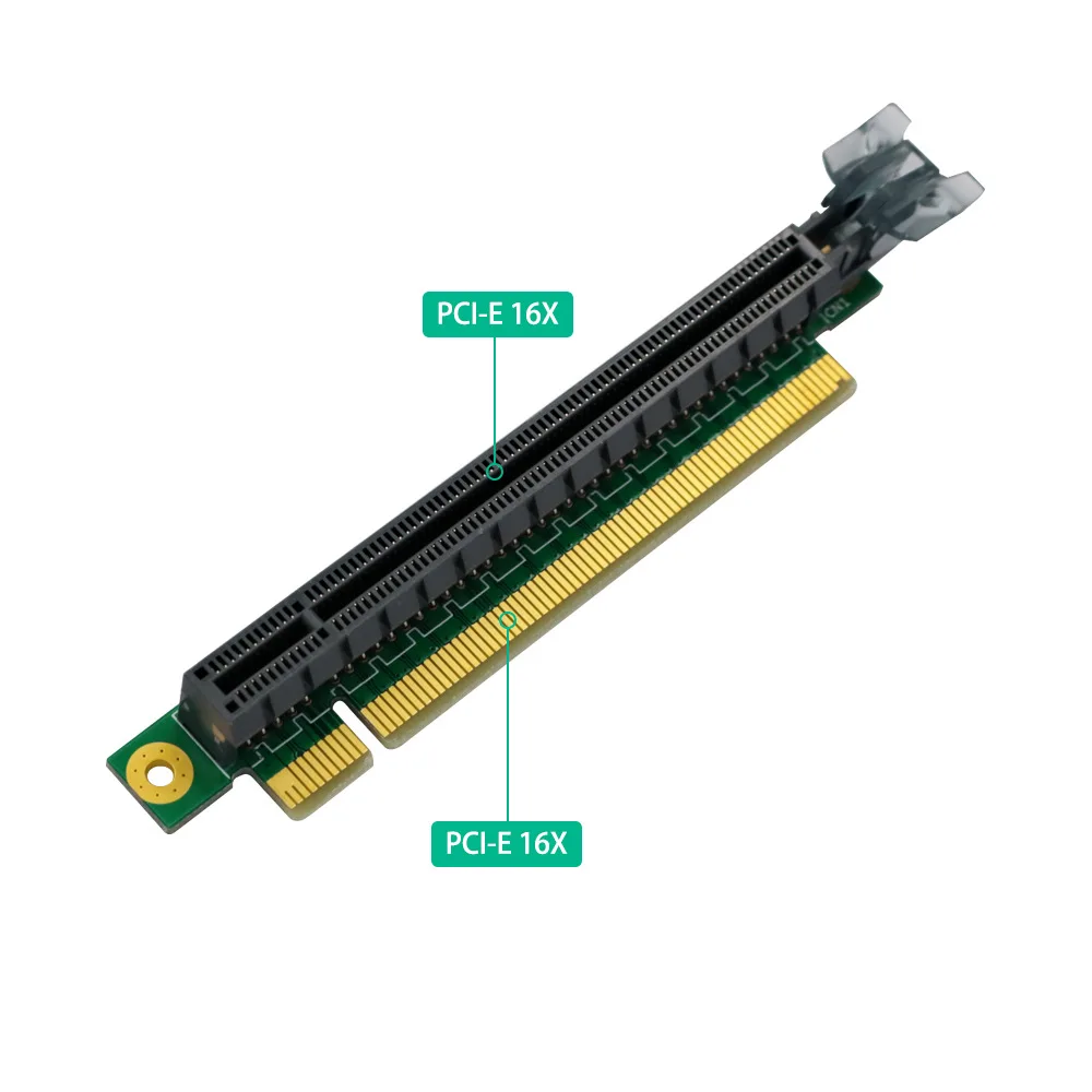 PCIe 16x 90-Degree L-Angle Riser Card | 1U Low Profile Adapter | Compatible with Supermicro RSC-R1UTP-E16R & Standard Servers
