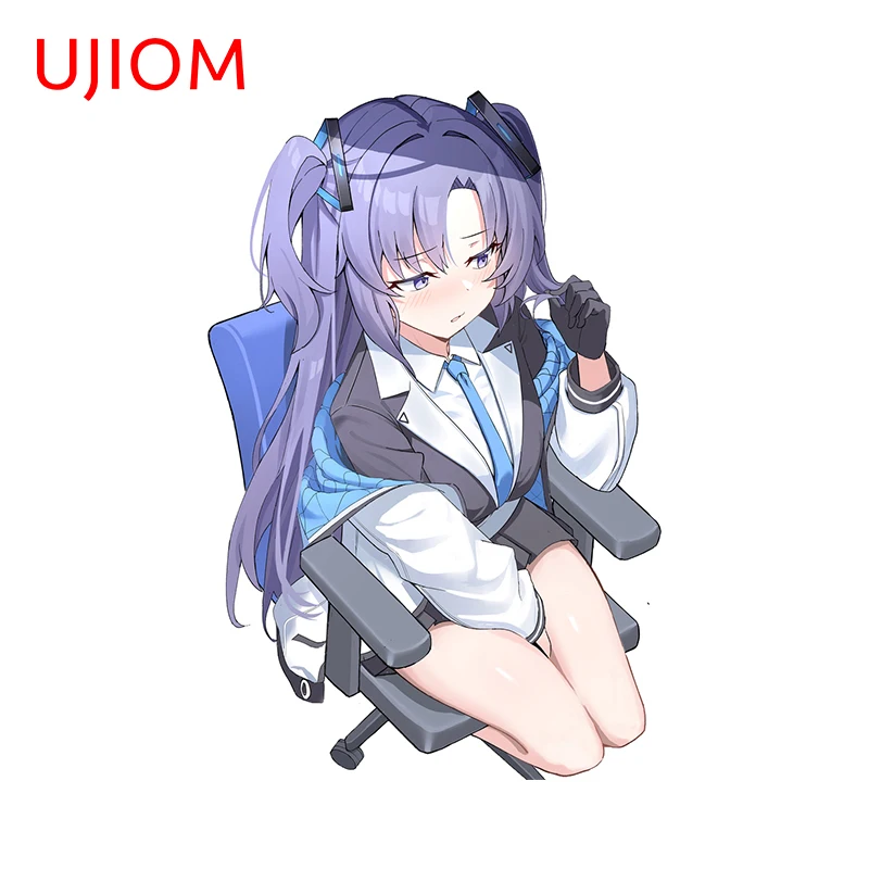 UJIOM 13cm X 8.6cm Anime Girl Sexy Hayase Yuuka Cute Wall Stickers Cupboard Decal Chibi Cupboard Home Decor Accessories