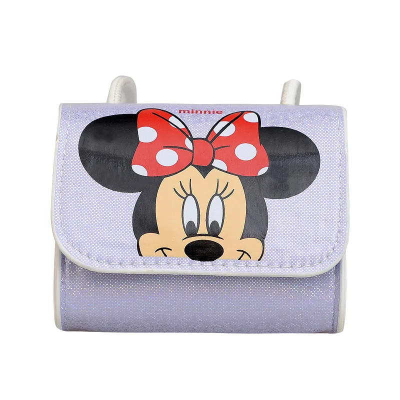 Disney Minnie Mouse Crossbody Bag Children\'s Mini Bag for Girls Messenger Bag Cute Kids Girls Coin Purse Minnie Shoulder Bag