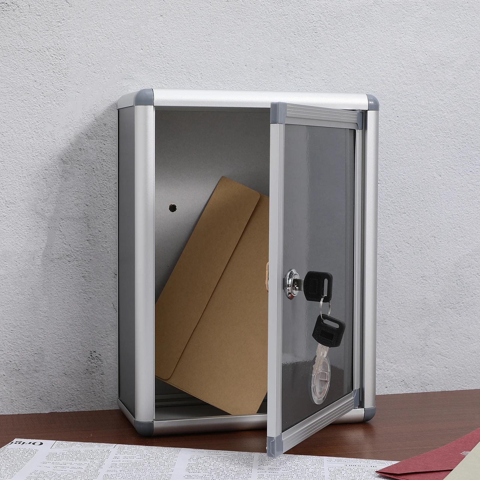 

Aluminium Alloy Mailbox Small Lightweight Waterproof Retro Design Letter Protection Suggestion Box