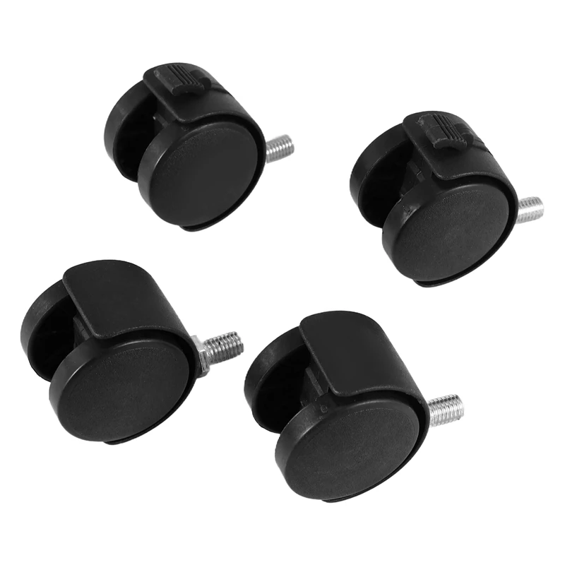 Set Of 4 Screw In Caster Wheels - 2 With Lock Function