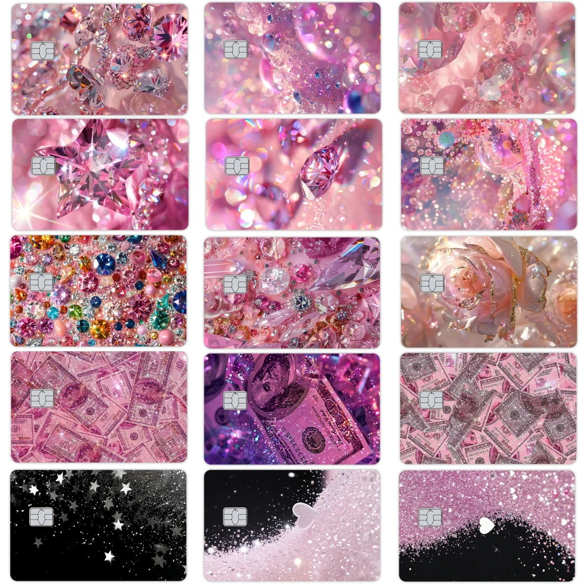 

Модная девчачья сердце с розовым кристаллом, женская передняя наклейка на кожу, чехол для кредитного автобуса, Debt Visa Bank Card, водонепроницаемая пленка, наклейка, игрушки