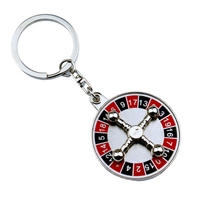 Spin Wheel Keychain Fashionable and Fun Interactive Keychain Rotatable Roulette Wheel Keyring for Women F19D