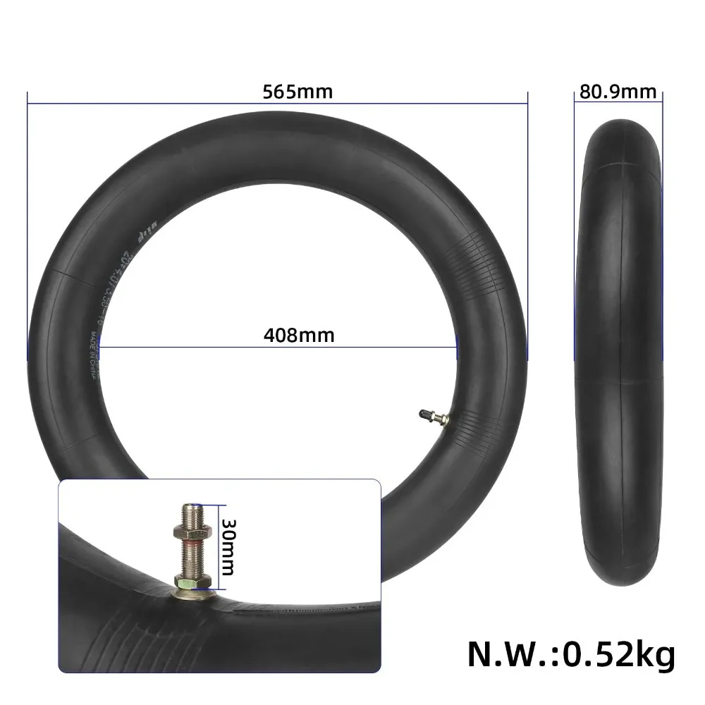 Ulip20*4.0/3.50-16 Straight Valve Inner Tube for Off-Road Beach Electric Bicycle Straight Valve Inner Tube Replacement Parts