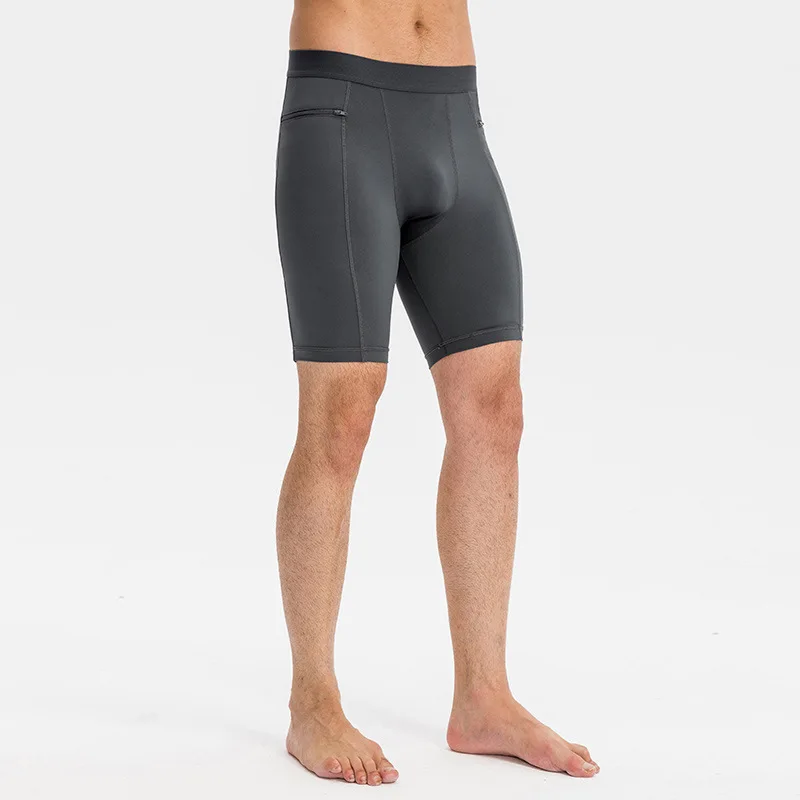 Men's Fitness Short pants Summer Zipper Pockets Quick Dry Running Shorts Men Gym Fitness Compression Tights Sportswear Leggings image 5