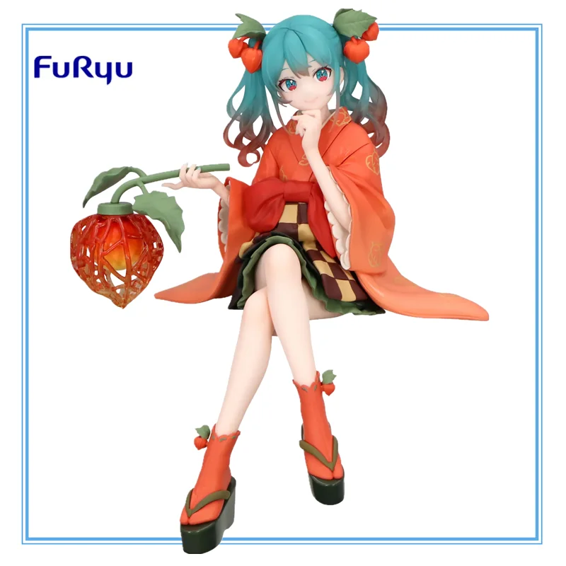 

In Stock Original Furyu Hatsune Miku Noodle Stopper Figure -Flower Fairy Winter Cherry- PVC Model Collection Doll Gift Cartoon