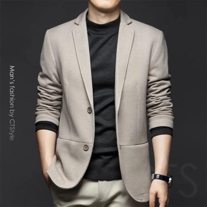 

Spring and autumn men's casual small suit trend single suit autumn new coat coat handsome fashionable men's wear