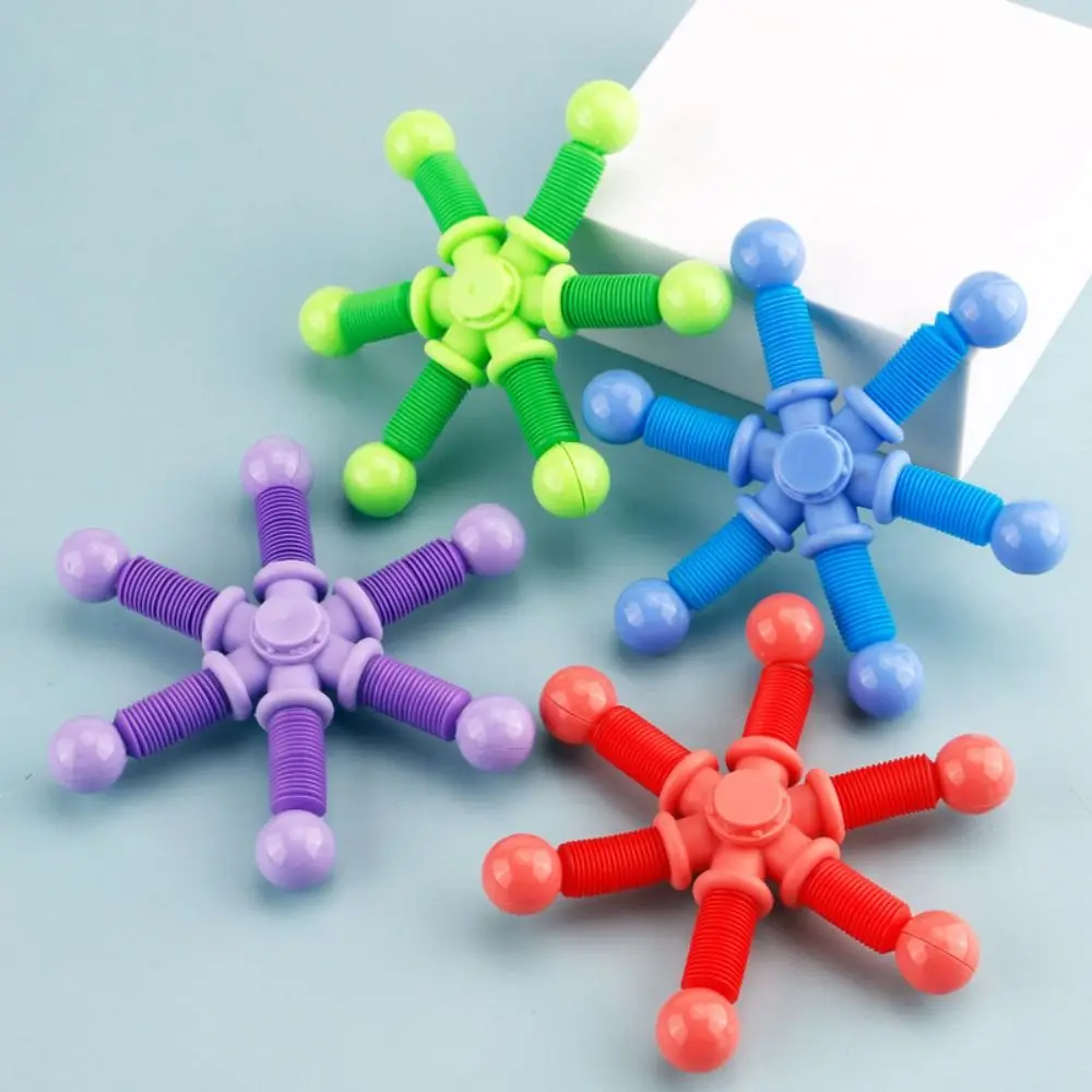 ของเล่นจิ๋มจุ๋มแบบดูดติดพื้น ท่อพลาสติกยืดหดได้ ไจโรสโคปแปลงรูปได้ ของเล่นสร้างสรรค์ ฟิดเจ็ตสปินเนอร์ ไจโรสโคปหมุนแปลงรูปได้