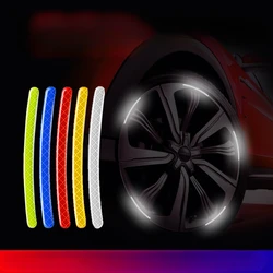 20Pcs Car Wheel Hub Reflective Sticker Set Car Motorcycle Stripe Tape Decorative Stickers Car Decal Auto Exterior Accessories