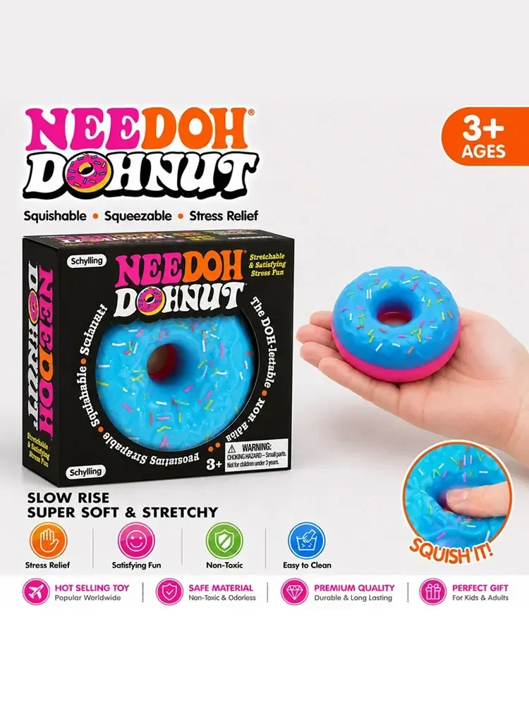Needoh Dippin Dazzler Jelly Donut Quetschspielzeug, Stressabbau, langsam zurückfederndes Squishy-Spielzeug, perfektes Geschenk, Anti-Angst, für Konzentration, Neu
