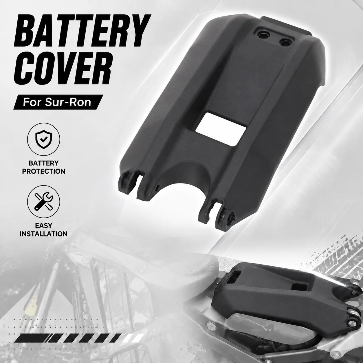 For Surron Lightbee Battery Cover Motorcycles Protector Off-Road Black Durable Covers Electric Bicycle E-bike  Dirt Bike Parts