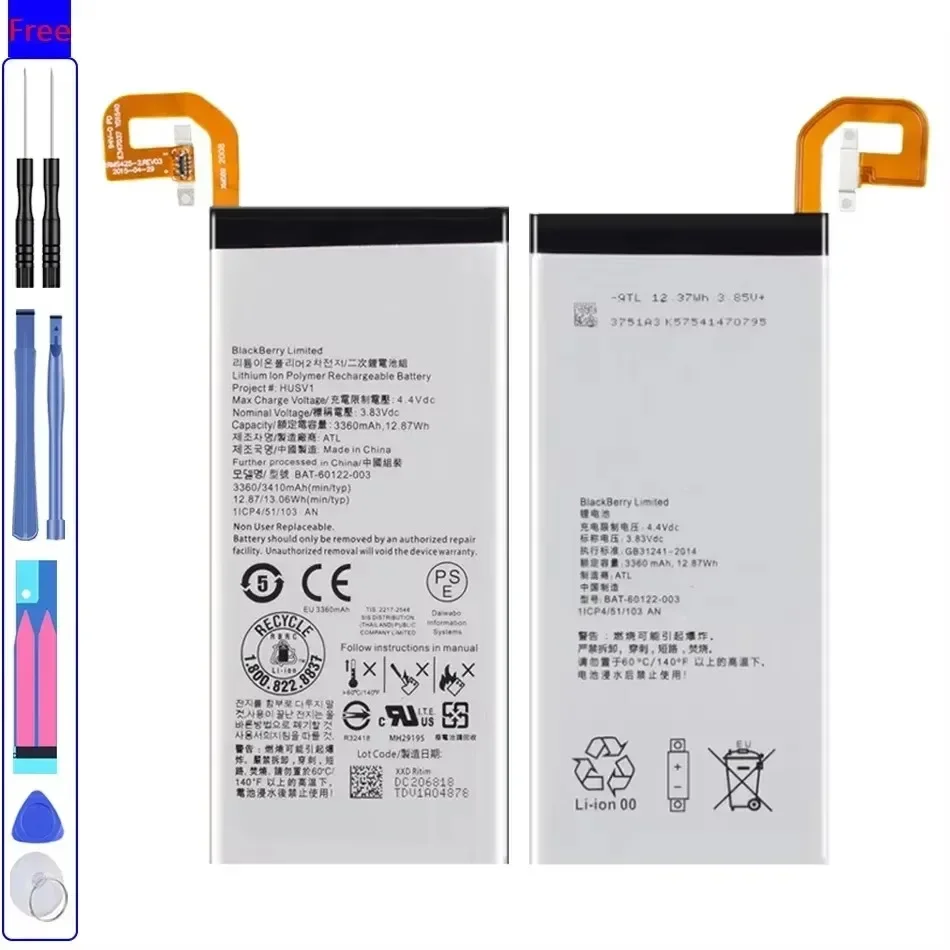 High Capacity 4600mAh Batterij BAT-60122-003 Battery For BlackBerry Priv Mobile Phone Batteries + Track NO