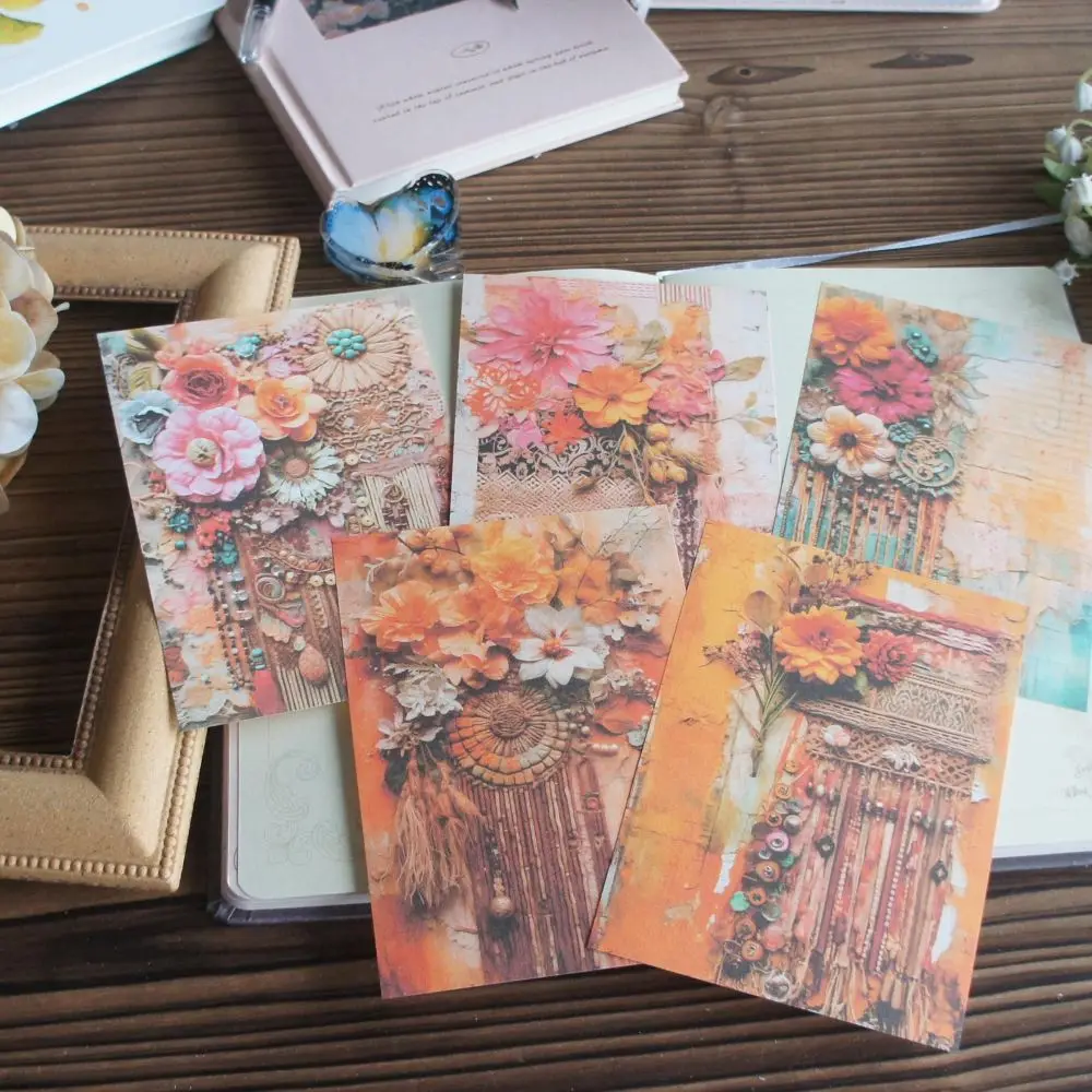 

30 Sheet Woodblock Oil Painting Dreamcatcher Net Background Paper Design Craft Paper Gift Decoration Scrapbooking DIY