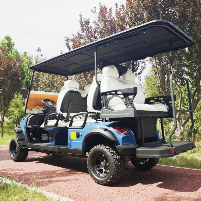 2026 Electric Golf Cart For Golf Course With CE 72V Lithium Battery Seat With Headrest Germany Team's Black-White Color Scheme
