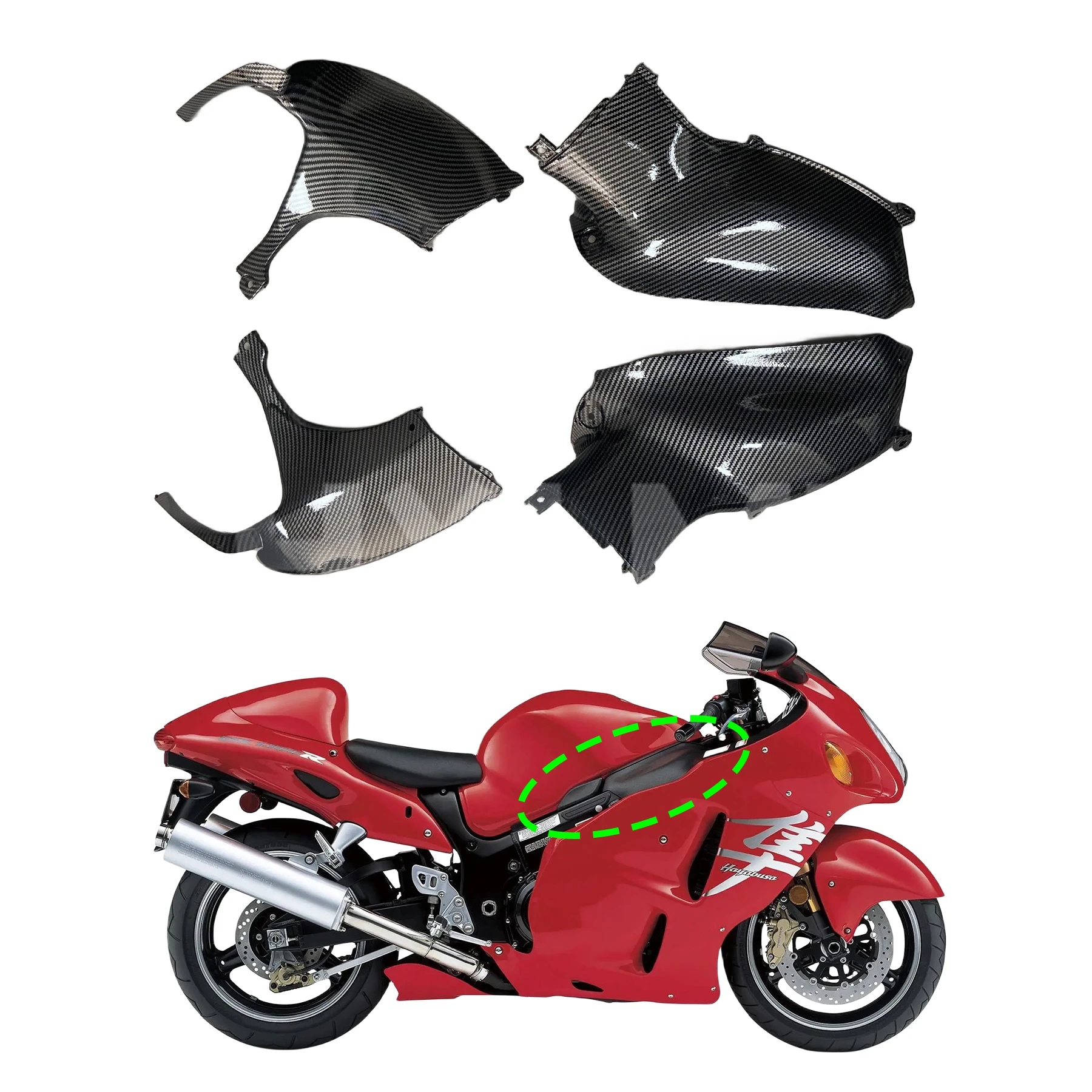 

For Suzuki Hayabusa GSX1300R Upper Front Air Dash Cover Fairing For Suzuki Hayabusa GSX1300R 1999 - 2007 Dash Cover Fairings