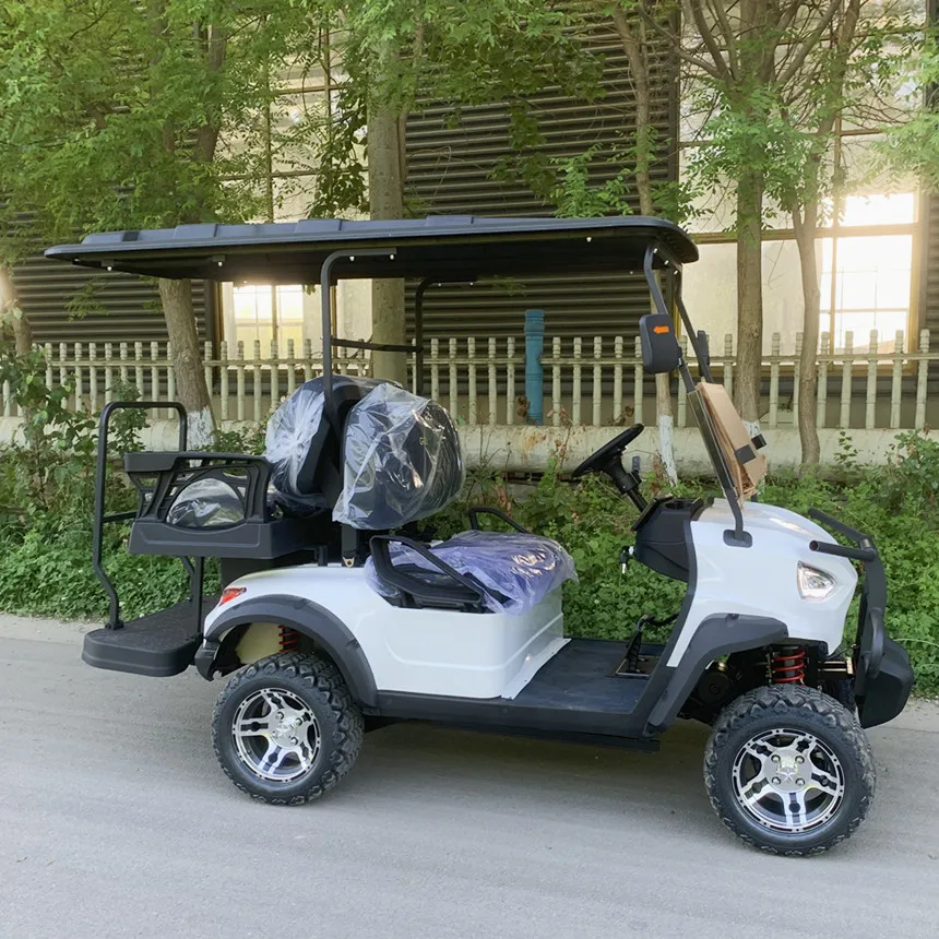 VIP Luxury Golf Push Cart 7kw High Power Electric Golf Cart 120ah Lithium Battery Powered Electric Car Street Legal