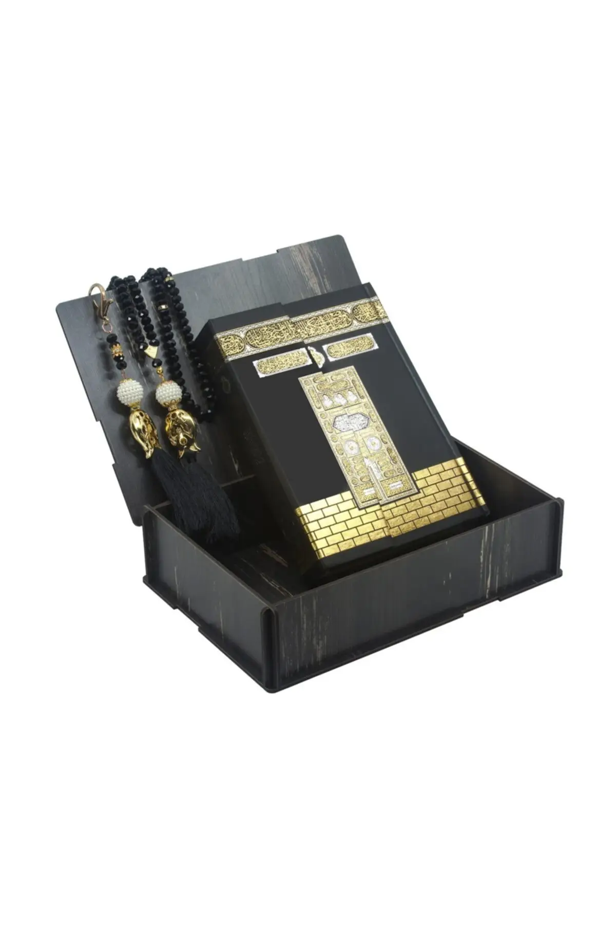 

Luxury Holy Quran Eid Mubarak Gifts 4 Size Kaaba Patterned Kuran'ı Holy Blessed Islamic Muslim QR Code Ramadan Coran