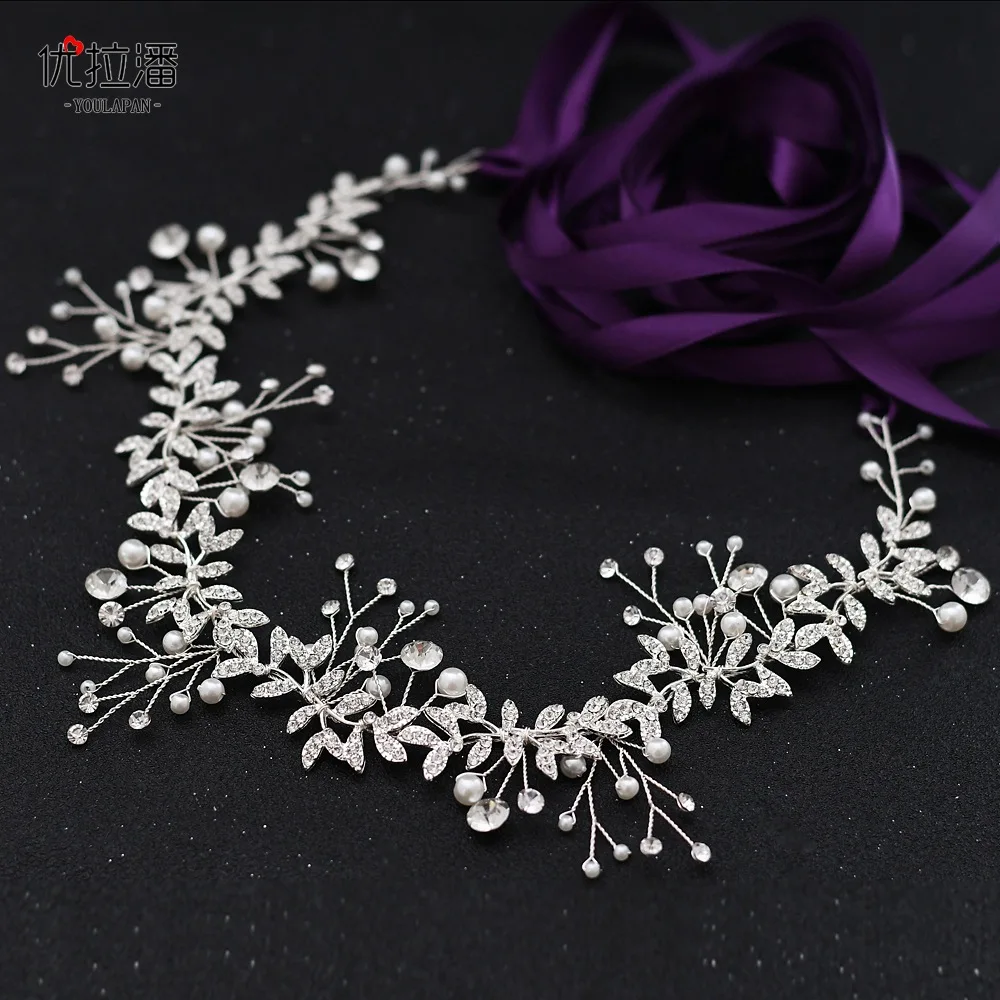 European and American Luxury Bridal Belt Wedding Dress Silver Waist Chain Handmade Rhinestone Waist Rhinestone Belt