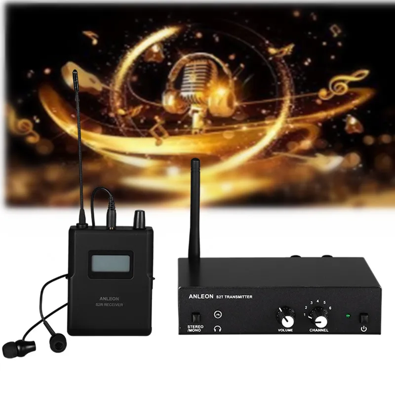 New ANLEON S2 Plus Wireless Digital In-ear Monitor Transmitter UHF Stereo IEM System Stage Monitoring 526-535Mhz