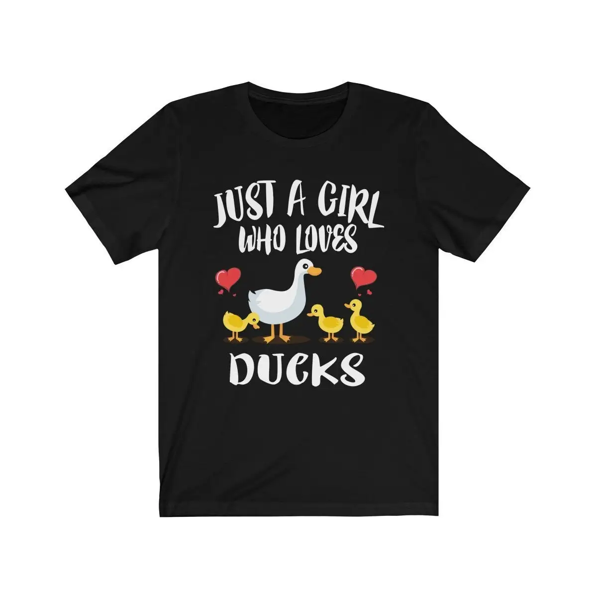 Just A Girl Who Loves Ducks T Shirt Duck Lover Bird Animal Adult Toddler Infant Kids