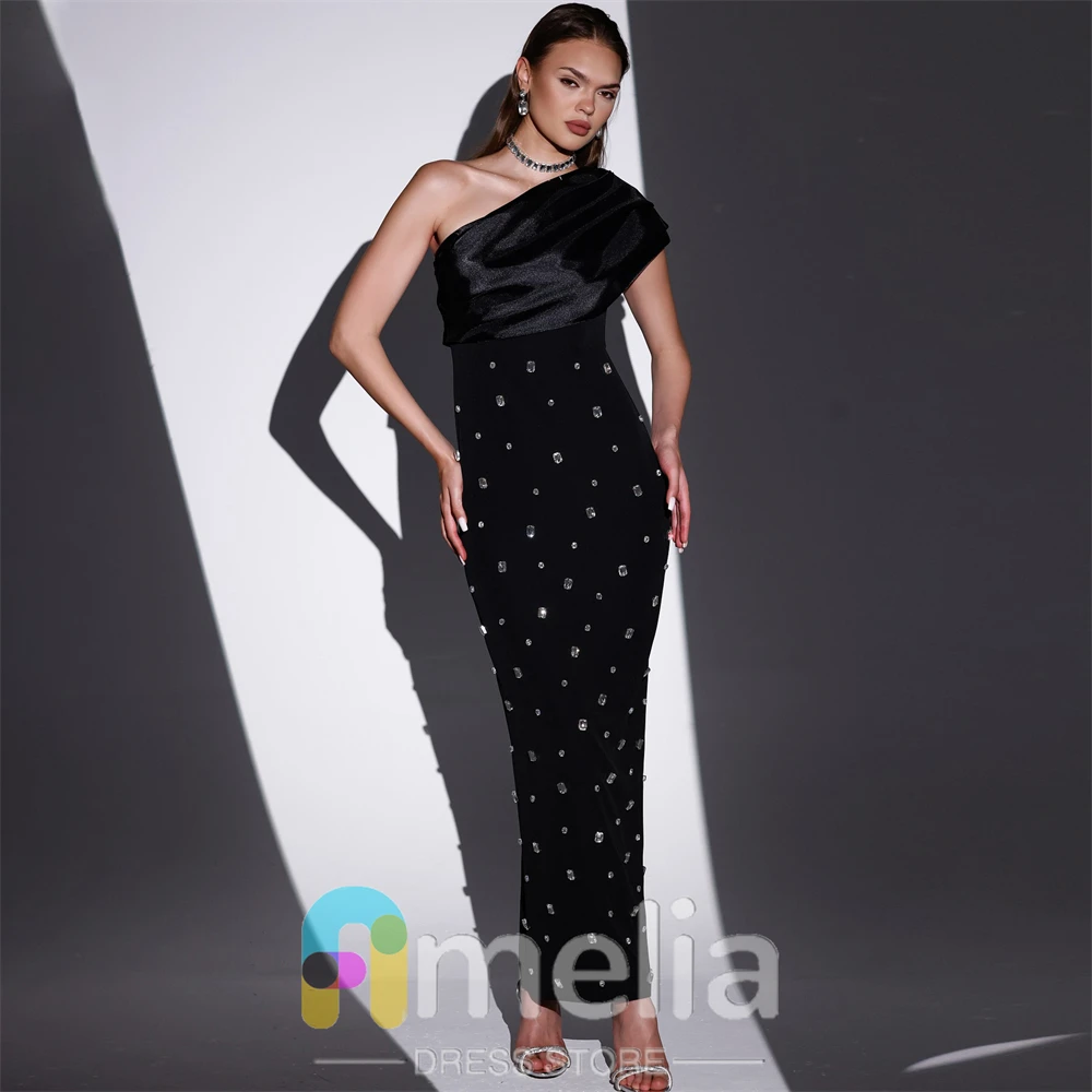 Amelia Elegant Party dresses Woman One Shoulder Long Evening Prom Dresses for Special Occasions Formal Gowns For Dubai 2024